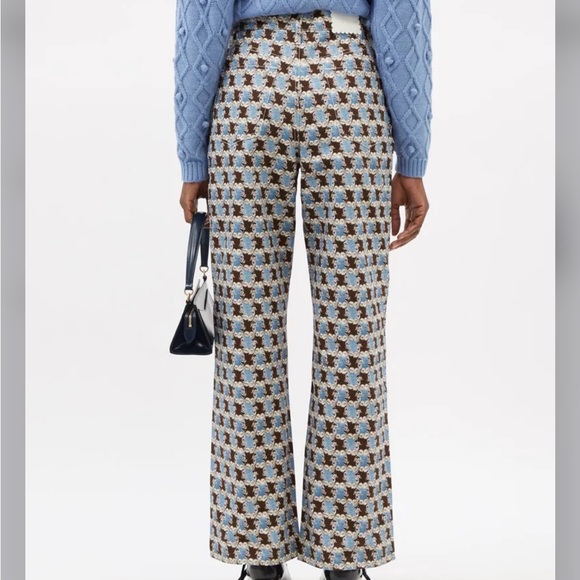 NWT Shrimps Blanka Brown and Blue Floral Trousers - Picture 2 of 3